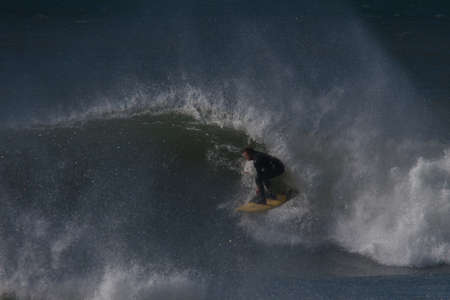 Surfing the Dredge in Ventura California 12-2008