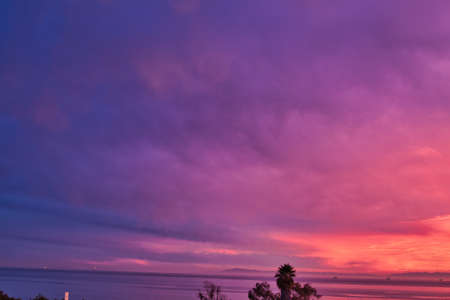 sunset in Summerland California in the summerの写真素材