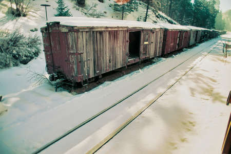 Train trip through the Colorado mountains in the spring