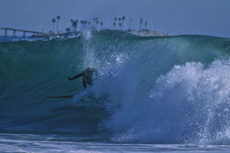 Rincon classic surfing contest in 2001の写真素材