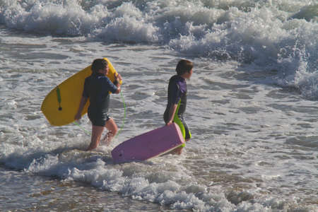 Surfing in Rincon in California