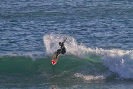 Surfing in Rincon in California