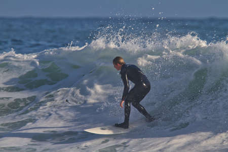 surfing Rincon in Californiaの写真素材