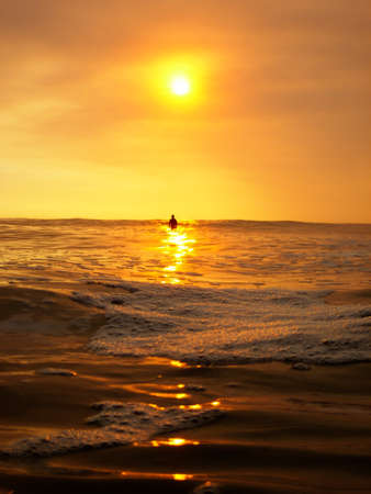 Surfing and bird watching at Jalama county parkの写真素材