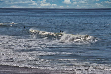 Winter storm waves at Moonstone Beach in Cambria California