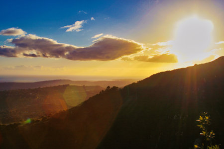 Hiking Cold Springs trail in Santa Barbaraの写真素材