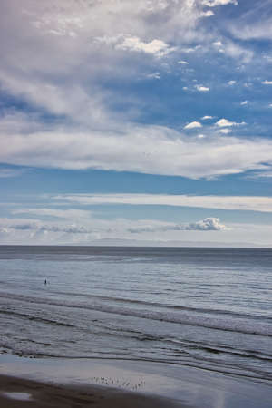 Storm clouds at Rincon point in Californiaの写真素材