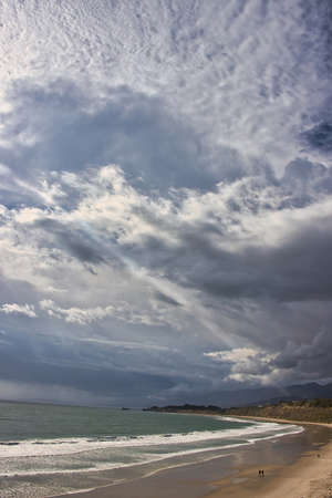 Storm clouds at Rincon point in Californiaの写真素材