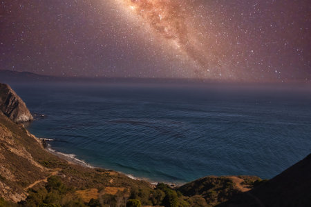 Northern Big Sur coastline in the springの写真素材