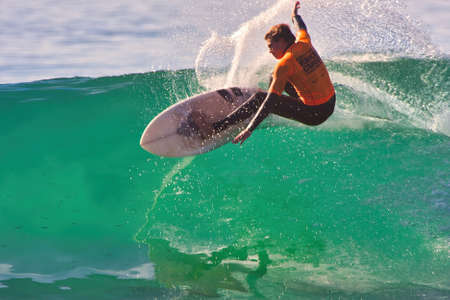 Surfing in the Rincon Classic surfing contest 01-18-2021