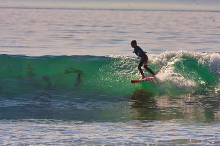 Surfing the Rincon Classic surfing contest 2014