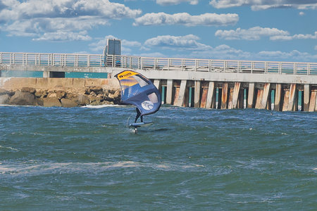Windsurfers compete at the North Sea in St. Petersburg, Russia.
