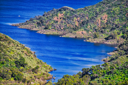 Lake in the mountains of Tenerife, Canary Islands, Spainの写真素材