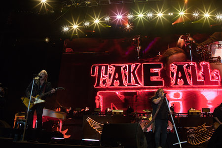 The Hip-hop-Band Antilopen is performing on the Rathaus Stageの写真素材