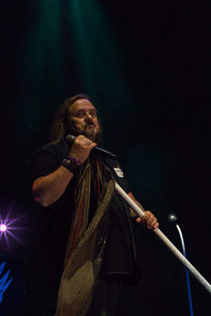 Singer Michael Schiller performing live on stage in Bucharest, Romania.のeditorial素材