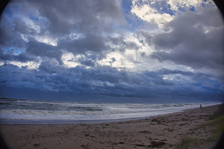Stormy sky over the Baltic Sea, Gdansk, Poland