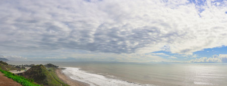 panoramic view of the beach in hua hin, thailand