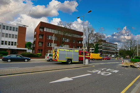 Firefighters and emergency vehicles