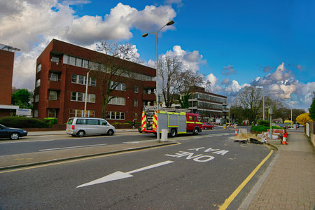 Fire brigade on the streets of London.