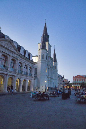 People visit Old Town Square in Tallinn, Estoniaの写真素材