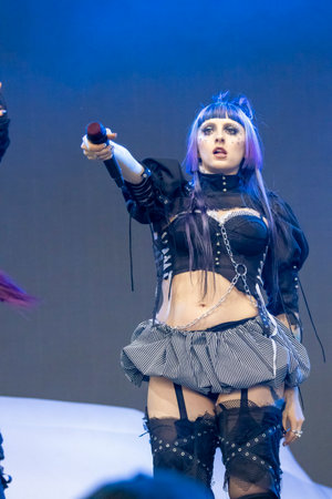 Unidentified female cosplay pose in The 30th Thailand International Cosplay Expo in Bangkok, Thailand.の写真素材