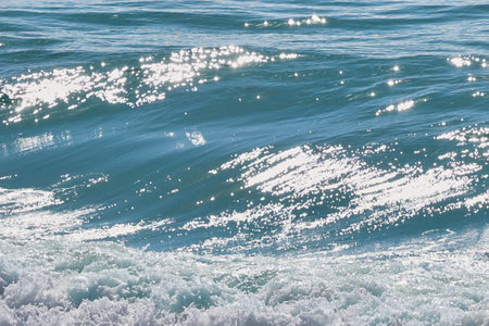 Wave on the sea as a background. Close-up image.の写真素材