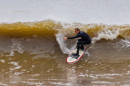 Unidentified Surfer at the 2nd Stage of the Bodyboard Championship in Ovar, Portugal.