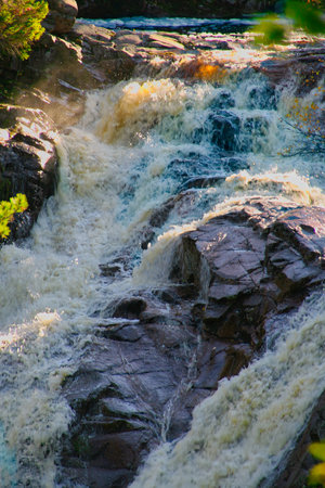 Waterfall in the National Park of Adirondack, Washington.
