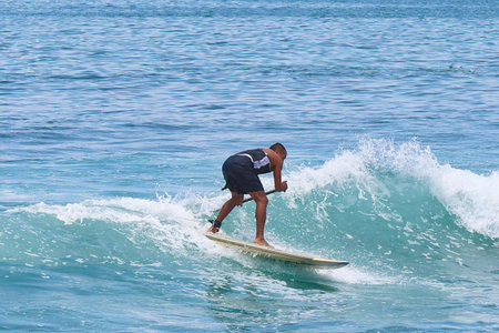 Unidentified Surfer at the World Title Event in San Jose, CA, USA.