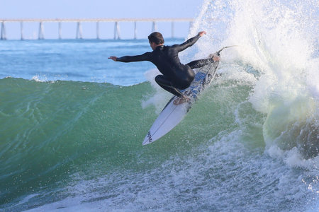Joao Bento during a surfing event in Ovar, Portugal.