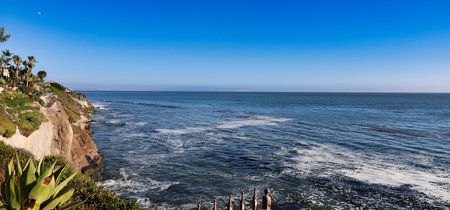 Panoramic view of the Pacific Ocean in San Diego, California