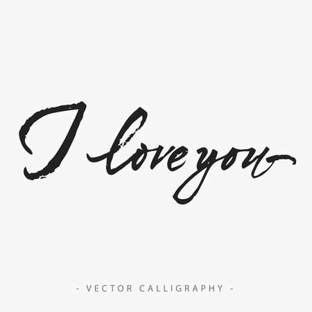 I love you inscription isolated on white backgroundのイラスト素材