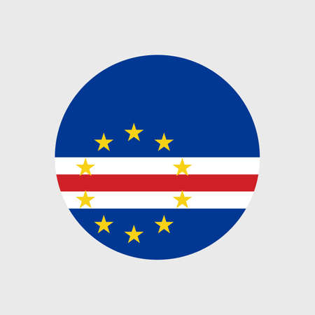 Set   vector icons with Cape Verde flagのイラスト素材