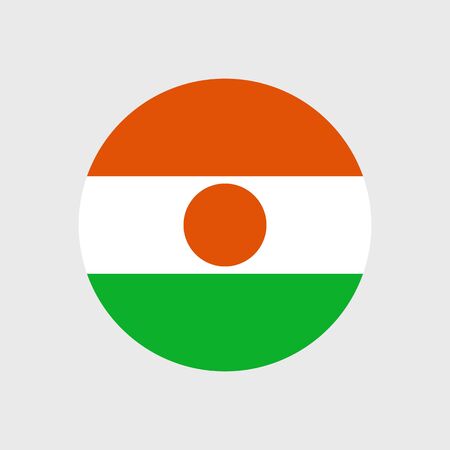 Set   vector icons with Niger flagのイラスト素材