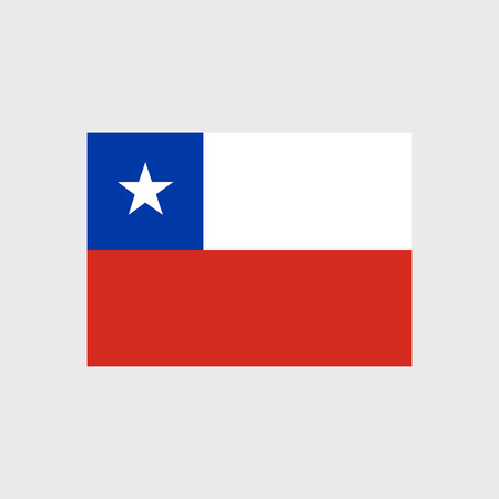 Set of vector icons with Chile flagのイラスト素材