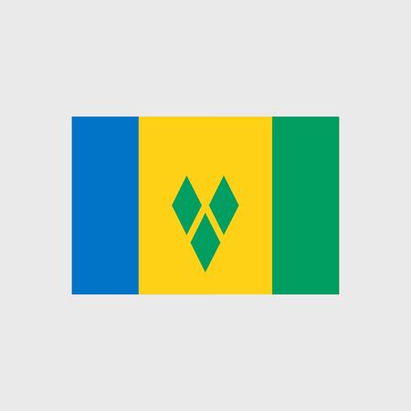 Set of vector icons with flag of Saint Vincent and the Grenadinesのイラスト素材