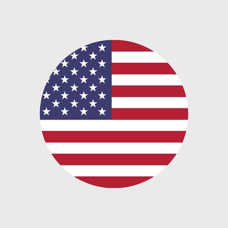 Set of vector icons with flag of the United States of Americaのイラスト素材