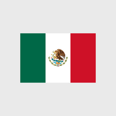 Set of vector icons with Mexico flagのイラスト素材