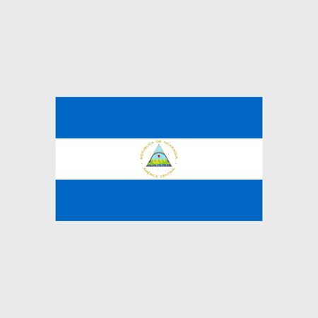 Set of vector icons with Nicaragua flagのイラスト素材