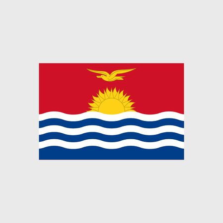 Set of vector icons with Kiribati flagのイラスト素材