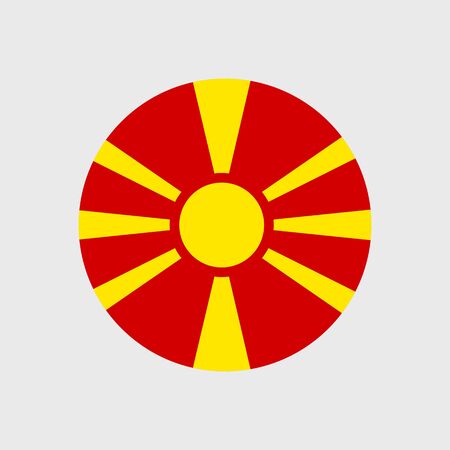 Set of vector icons with Macedonia flagのイラスト素材