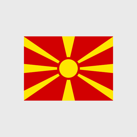 Set of vector icons with Macedonia flagのイラスト素材
