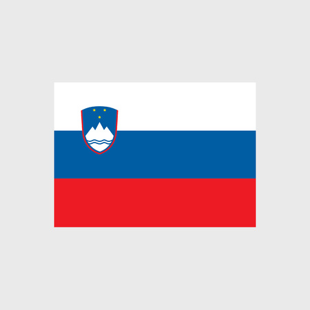 Set of vector icons with Slovenia flagのイラスト素材