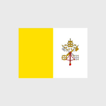Set of vector icons with Vatican City flagのイラスト素材