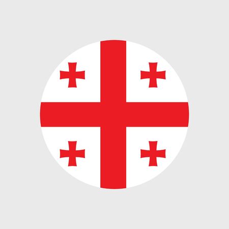 Set of vector icons with Georgia flagのイラスト素材