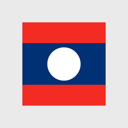 Set of vector icons with Laos flagのイラスト素材