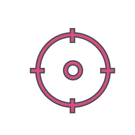 Target line icon. Vector illustration of optical sigh symbolのイラスト素材