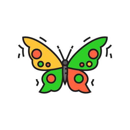 Butterfly. Insect, flying, kell. Animal concept. Can be used for topics like animal, biology, beautyのイラスト素材