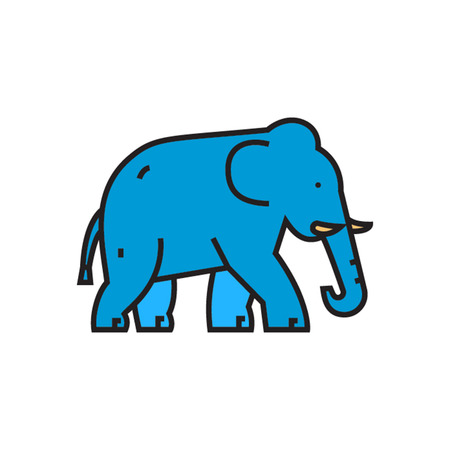 Elephant. Animal, zoo, mammal. Animal concept. Can be used for topics like animal, zoo, zoologyのイラスト素材
