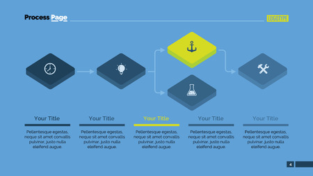 Block scheme diagram. Presentation slide. Element of diagram, presentation, flowchart. Concept for presentation, infographics, templates. Can be used for topics like strategy, development, analyticsのイラスト素材
